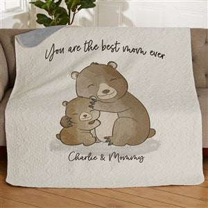 Parent & Child Bear Personalized 50x60 Quilted Blanket - 35386-Q