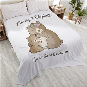 Parent & Child Bear Personalized 90x108 Plush King Fleece Blanket - 35386-K