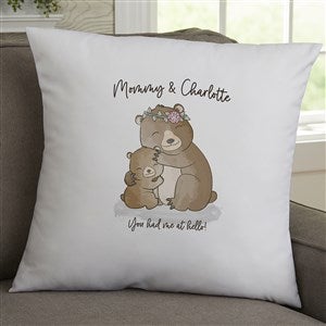 Parent & Child Bear Personalized 18x18 Throw Pillow - 35387-L