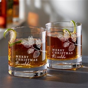 Festive Foliage Luigi Bormioli® Personalized Old Fashioned Whiskey Glass - 35391-N