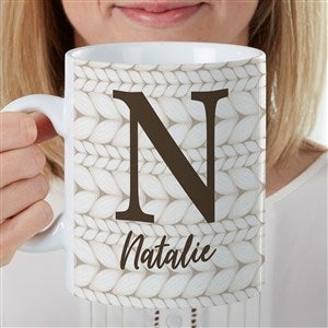 Sweater Monogram Personalized 30 oz. Oversized Coffee Mug - 35442