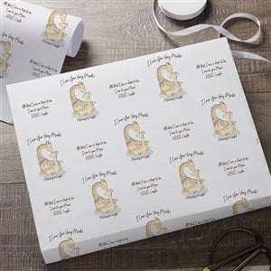 Parent & Child Giraffe Personalized Wrapping Paper Roll - 18ft Roll - 35447-L