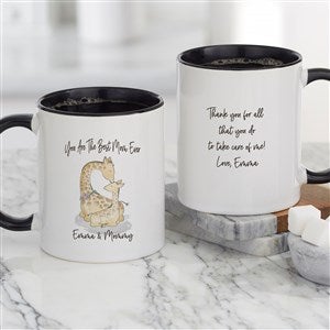 Parent & Child Giraffe Personalized Coffee Mug 11 oz.- Black - 35448-B