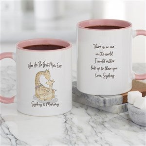 Parent & Child Giraffe Personalized Coffee Mug 11 oz.- Pink - 35448-P
