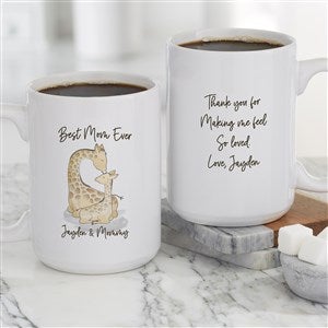 Parent & Child Giraffe Personalized Coffee Mug 15 oz.- White - 35448-L