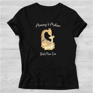 Parent & Child Giraffe Personalized Hanes® Fitted Tee - 35450-FT