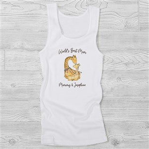 Parent & Child Giraffe Personalized Ladies Tank Top - 35454-WT