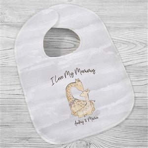 Parent & Child Giraffe Personalized Baby Bib - 35456-B