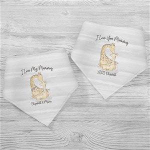 Parent & Child Giraffe Personalized Baby Bandana Bibs - Set of 2 - 35456-BB