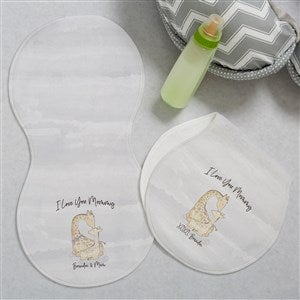 Parent & Child Giraffe Personalized Burp Cloths - Set of 2 - 35458