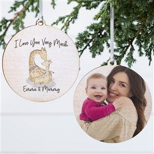 Parent & Child Giraffe Personalized Ornament- 3.75 Wood - 2 Sided - 35460-2W