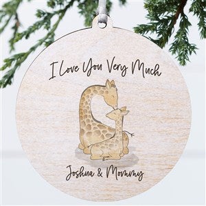 Parent & Child Giraffe Personalized Ornament-3.75 Wood - 1 Sided - 35460-1W