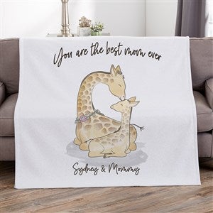 Parent & Child Giraffe Personalized 50x60 Sweatshirt Blanket - 35461-SW