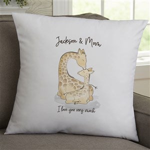 Parent & Child Giraffe Personalized 18 Throw Pillow - 35462-L