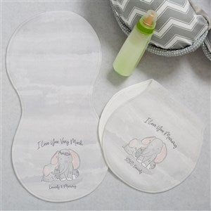 Parent & Child Elephant Personalized Burp Cloths - Set of 2 - 35471