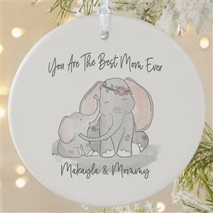 Parent & Child Elephant Personalized Ornament-3.75