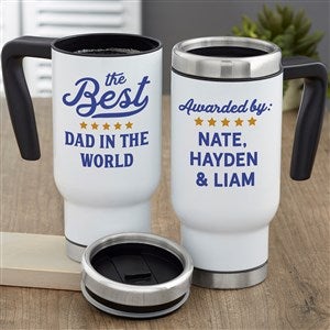 Best Dad Ribbon Personalized 14 oz. Commuter Travel Mug - 35490