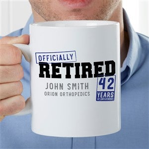 Officially Retired Personalized 30 oz. Oversized Coffee Mug - 35496