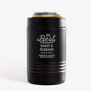 Best Dad Ribbon Personalized Stainless Insulated Can Holder - 35497