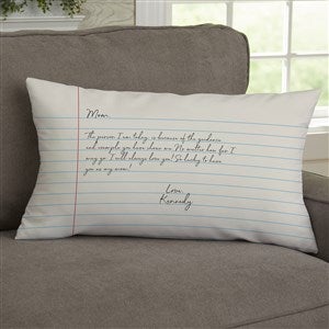 Letter To Mom Personalized Lumbar Velvet Throw Pillow - 35499-LBV