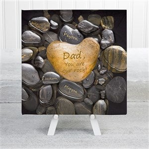 Dad Youre Our Rock Personalized Canvas Print - 8x8 - 35513-8x8