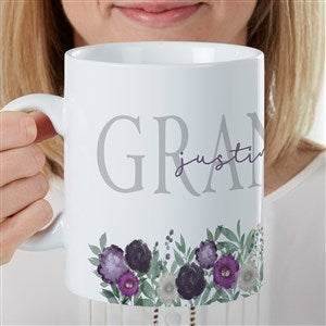 Floral Love For Grandma Personalized 30 oz. Oversized Coffee Mug - 35519