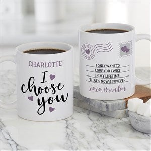 I Choose You Personalized Valentines Day Coffee Mug 11 oz.- White - 35559-S