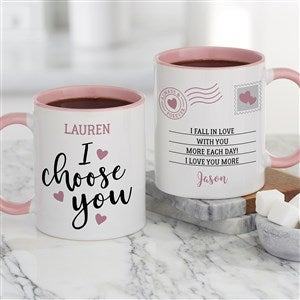 I Choose You Personalized Valentines Day Coffee Mug 11oz Pink - 35559-P