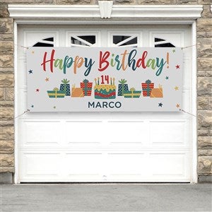 Birthday Celebration Personalized Birthday Banner - 30x72 - 35567-M