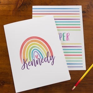 Watercolor Brights Personalized Folders - Set of 2 - 35579