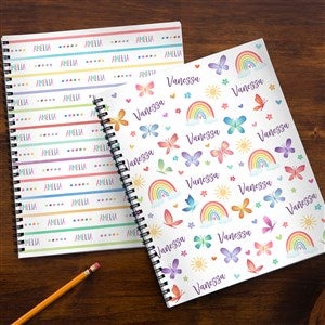 Watercolor Brights Personalized Large Notebooks-Set of 2 - 35582