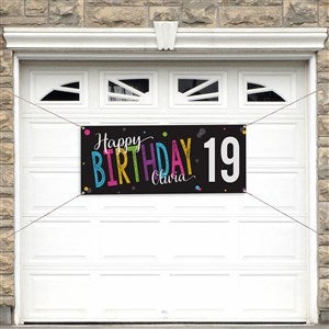 Bold Birthday Personalized Birthday Banner - 20x48 - 35599-S