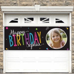 Bold Birthday Personalized Photo Birthday Banner - 45x108 - 35599-LP