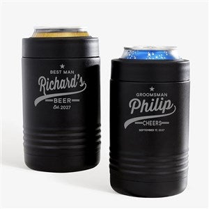 Groomsman Brewing Co. Personalized Stainless Insulated Can Holder - 35626