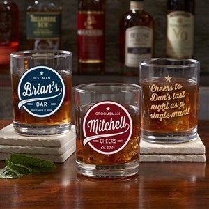 Groomsman Brewing Co. Personalized Printed Whiskey Glass - 35630