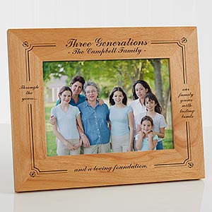 Family Generations Personalized Picture Frame 5x7 - 3564-M