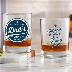 DAD'S MEASURE X2 vinyl decal whisky glass sticker Father's Day DIY 