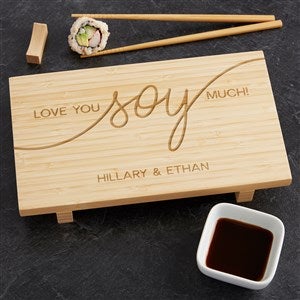 Personalized Sushi Board - Love You Soy Much - 35676-LS
