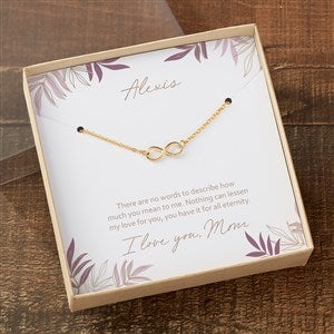 To My Daughter Gold Infinity Necklace With Personalized Message Card - 35687-GI