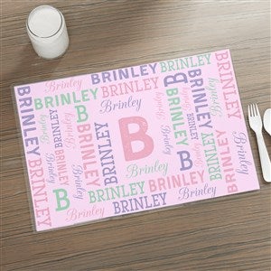 Repeating Name Personalized Laminated Placemat - 35705