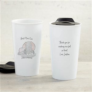 Elephant Parent & Child Personalized 12 oz. Double-Wall Ceramic Travel Mug - 35727