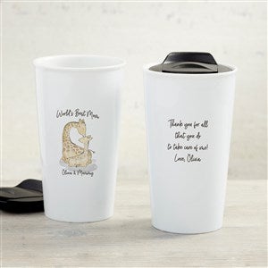 Parent & Child Giraffe Personalized 12 oz. Double-Wall Ceramic Travel Mug - 35728