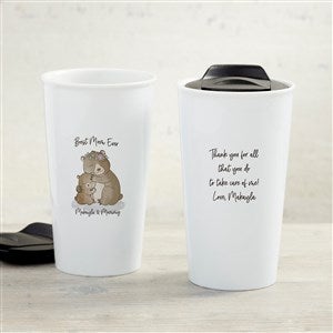 Parent & Child Bear Personalized 12 oz. Double-Wall Ceramic Travel Mug - 35729
