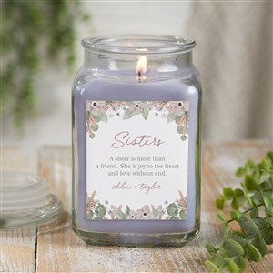 My Sister Personalized 18 oz. Lilac Candle Jar - 35741-18LM