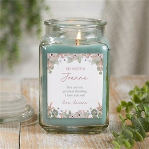 My Sister Personalized 18 oz. Eucalyptus Mint Candle Jar - 35741-18ES