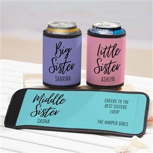 Sisters Forever Personalized Beer Can & Bottle Wrap - 35751