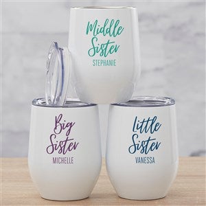 Sisters Forever Personalized Stainless Insulated Wine Cup - 35756