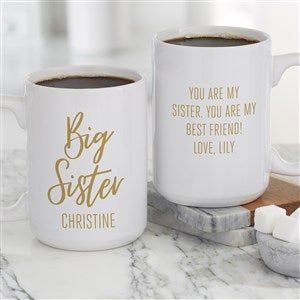 Sisters Forever Personalized Coffee Mug 15 oz.- White - 35760-L