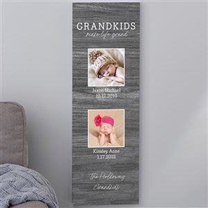 Life Is Grand Personalized 2 Photo Canvas Print - 12x36 - 35765-2