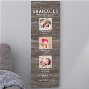 Life Is Grand Personalized 3 Photo Canvas Print - 12x36 - 35765-3